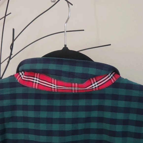 Tango Hotel Tartan Long Sleeve Plaid Shirt Black/green size MEDIUM - Picture 7 of 11